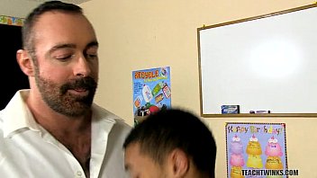 The attractive mature teacher fucks me on the desk