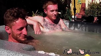  My boy jerks me a good straw in the jacuzzi