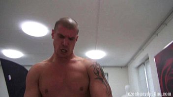 Fucking a hairy ass at his first gay casting