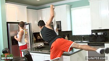  It’s early and we’re already fucking in the kitchen ..