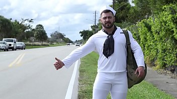  Pick up a guy who was hitchhiking and ends up fucking him