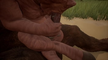 Minotaur fucks a boar and cums deep in his throat – wildlife