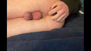 Horny teen fucks himself with roommate next door