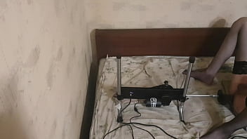  Femboy love fucking with sex machine home