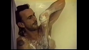  Longhaired cowboy tyler douglas became very horny when he had seen his boyfriend mickey blake taking the shower