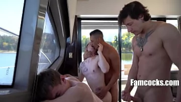  Stepfather’s Anal Feast: A Morning Family Orgy