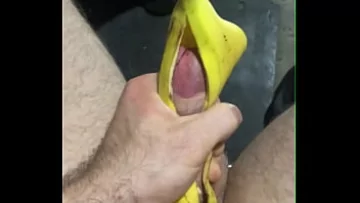  Dirty Russian Prisoner’s Big Dick Fucking a Banana!