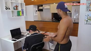 Big-Cocked Nerdy Guy Can’t Resist Cumming All Over Your PC