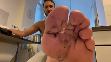  Sweaty Solo Gay Foot Fetish Pornstar Session
