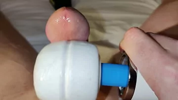 Close Up Cumshot Orgasm with Hitachi Wand – Part 2