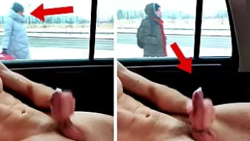 EXTREME Public Masturbation: Russian Daddy’s Big Cock in Danger