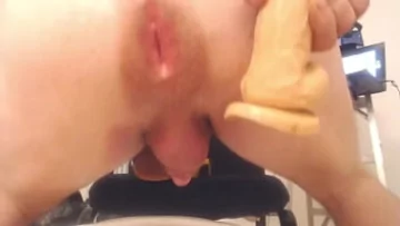  Sensual Solo Session: JoeyD’s Wide Open Butthole & Busty Tits