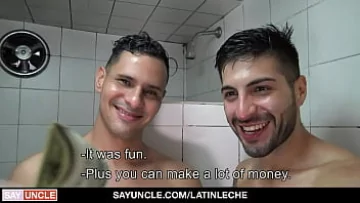 Cum-Covered Shower Session with Muscular Twink Liam and His Friend Faisul