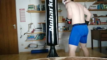 Sexy Solo Gay Guy Stroking His Rock Hard Dick