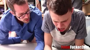 Busted! Caught Stealing, Straight Guy Gets Fucked by a Hardcore Police Officer