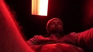  Hairy Solo Gay Amateur Caught Jerking Off in Adult Theater