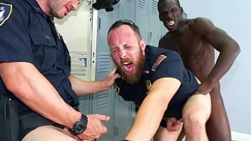  Black Thug Gangbangs Two Horny Cops: Intense Interracial Gay Porn