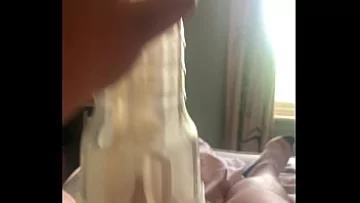  Girly Gay Guy Gets Off with Clear Flesh Light