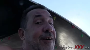  Mature Gay Orgy Outdoor: Multiple Big Dicks Bareback Sharing Tatted Ass