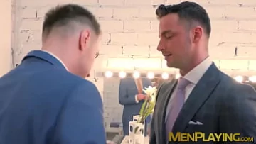  Suited Businessmen Get Raunchy in Intense Office Orgy